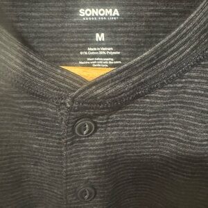 Sonoma Men's Dark Gray Henley Shirt